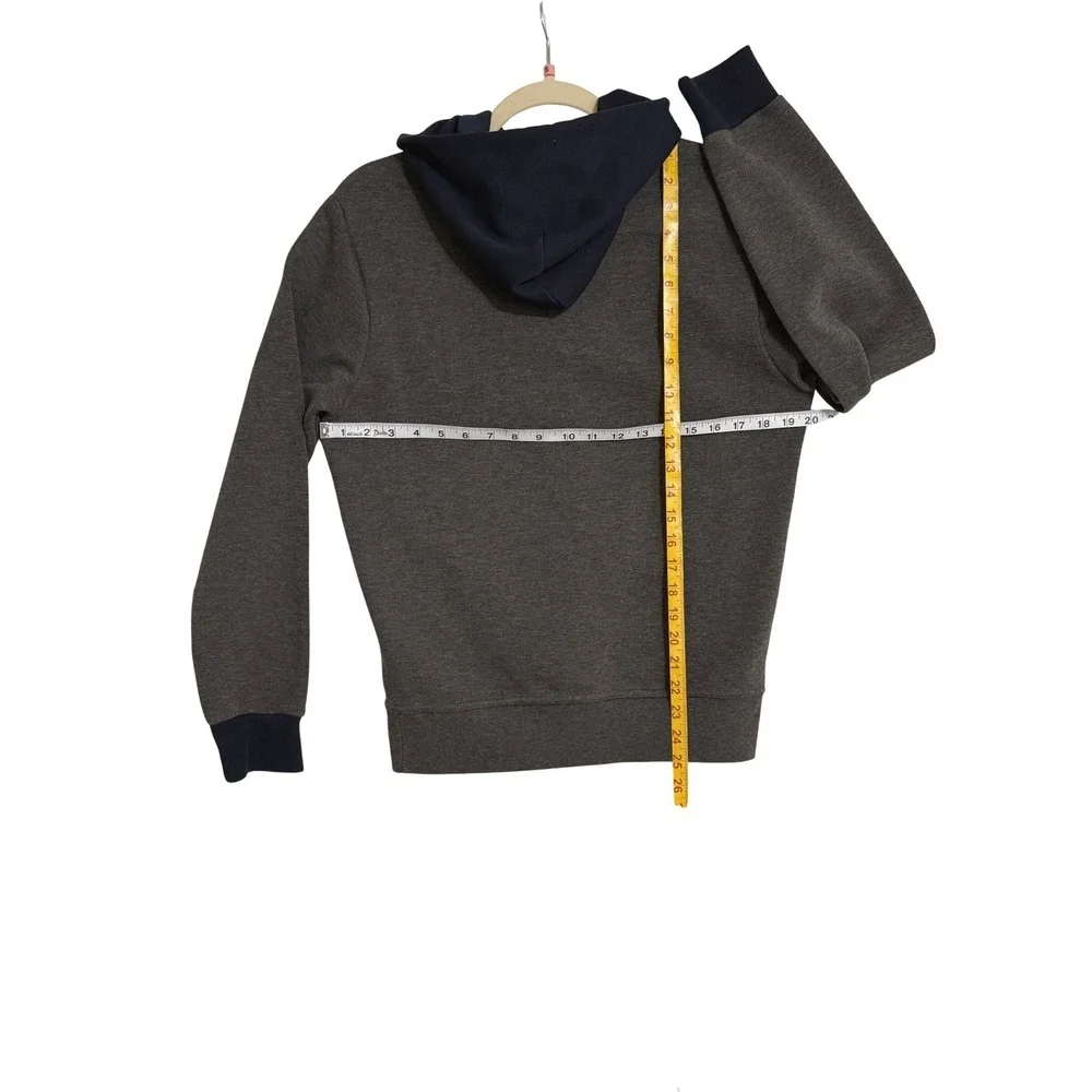 Polo Ralph Lauren Performance Unisex S Gray Navy Blue Hoodie Sweatshirt Perfect
